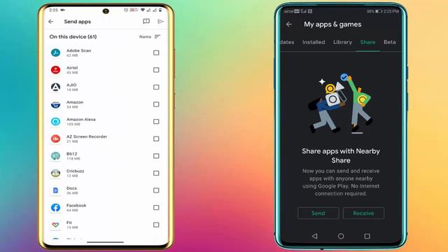 How to Send & Receive Apps Using Google Play Store on Android смотреть онлайн