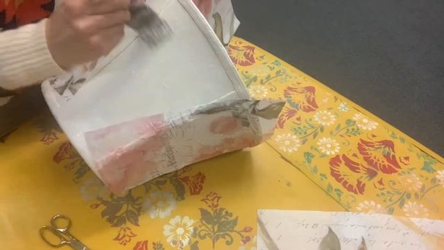 Decoupage On A Lampshade!