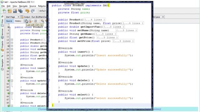 Lab 1.B4: Tạo interface DAO và tạo lớp Product thực thi (implement) interface DAO смотреть онлайн