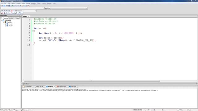 C Programming Tutorial 77, Timing Program Execution смотреть онлайн