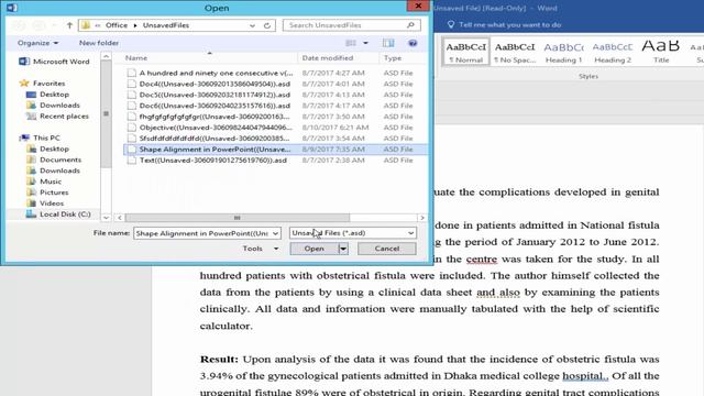 How To Recover Unsave Document In Microsoft Word 2017