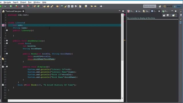 Local Inner Classe Example in Java смотреть онлайн