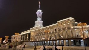 ❪4K❫ Северный речной вокзал после ремонта и реставрации. Ресторан "Волга-Волга". Новогодняя Москв