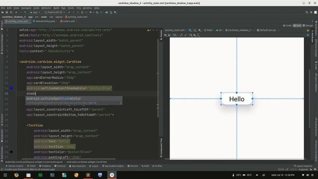 Android : How to add a Cardview shadow смотреть онлайн