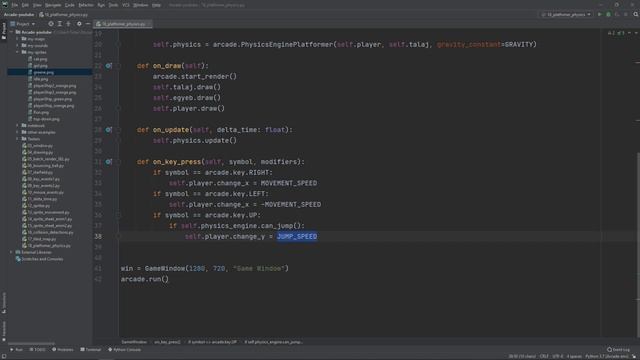 Python Arcade játékfejlesztés #18 - platformer fizika смотреть онлайн