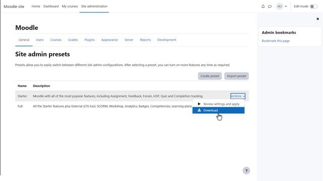 What are site admin presets? смотреть онлайн