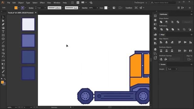 Design Process : Design A Dump Truck Line Art illustration смотреть онлайн