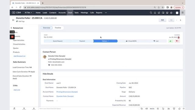 Zoho CRM Sales Funnel & Deal Module (OVERVIEW) смотреть онлайн