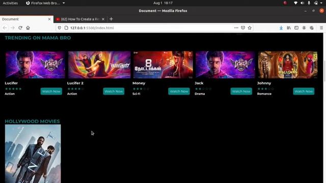 How To Create a Responsive Movie Website Using HTML CSS only | Create a Movie Website part 3 | смотреть онлайн
