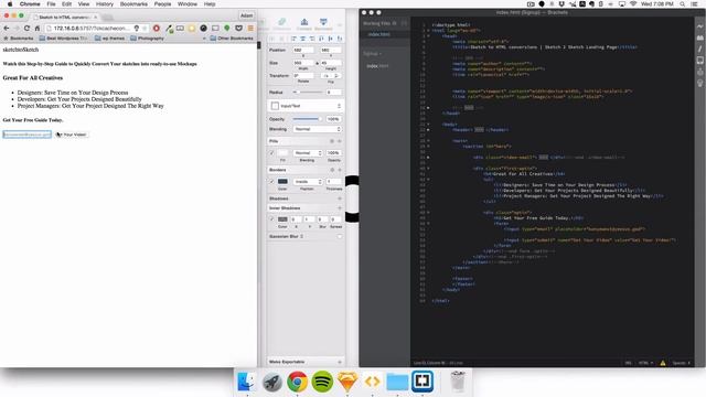 How to Design a Landing Page in Sketch - Coding HTML (Part 3/5) смотреть онлайн