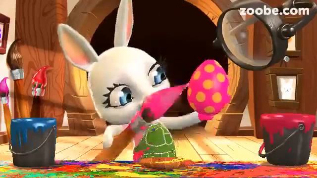 Заяц красит яйца с пасхой смотреть онлайн