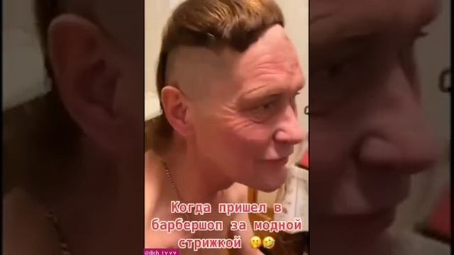 Когда пришел в барбершоп за модной стрижкой | Саня Бык | Мода | Модный | Мемы смотреть онлайн