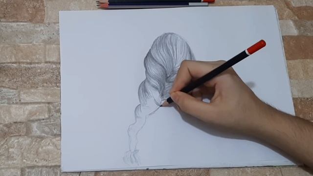 How to draw Girls black hair Sketch only 4B pencil .||Art learning Academy смотреть онлайн