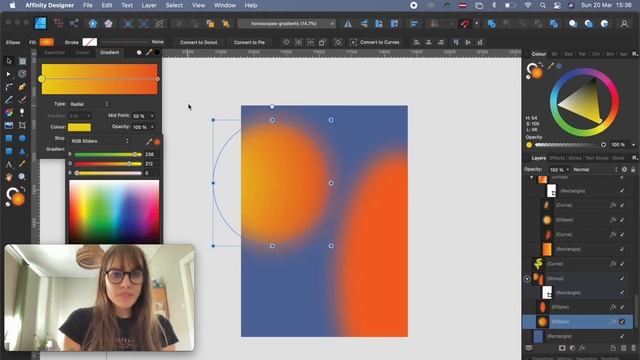 how to make gradient blur poster - 2022 trend gradient noise effect - Affinity Designer tutorial смотреть онлайн