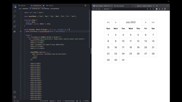 Building a Calendar from Scratch in React смотреть онлайн