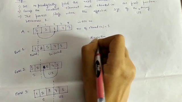 SELECTION SORT IN HINDI || ALGORITHM OF SELECTION SORT || TIME COMPLEXITY смотреть онлайн