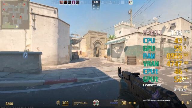 RX 7600 -- Ryzen 5 2600 -- Counter-Strike 2 CS2 FPS Test смотреть онлайн