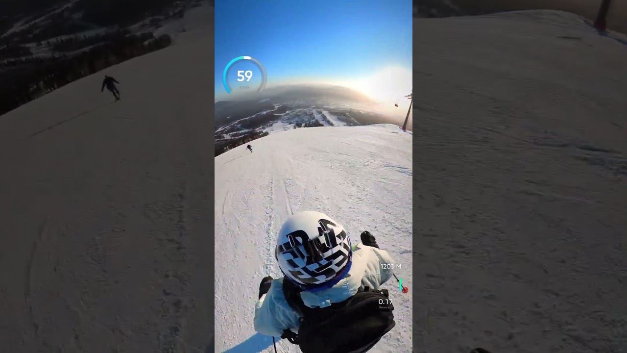 Шерегеш, трасса Лоб - обзор с Катей на максималке. смотреть онлайн