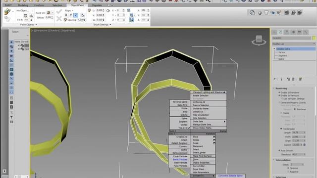 Сплайн завиточек (3D Max) смотреть онлайн
