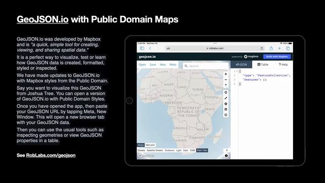 GeoJSON.io with Public Domain Maps смотреть онлайн