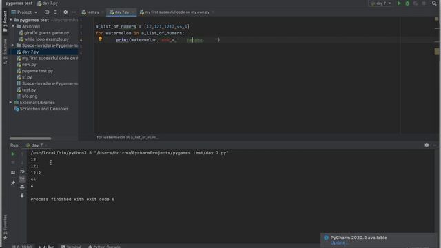 day 7, print(, end = " "), Day Coding in Python. смотреть онлайн