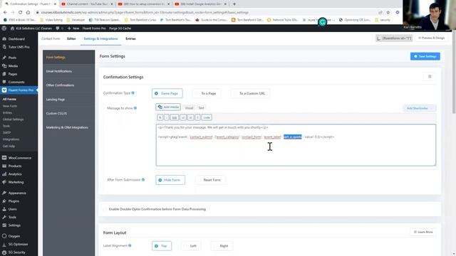 Create a Google Analytics event using tracking code in WP fluent forms смотреть онлайн