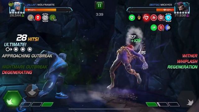 MCoC Quick Silver vs Kindred on node 49 Polka Dot / Stun Reflection / Brute Force смотреть онлайн