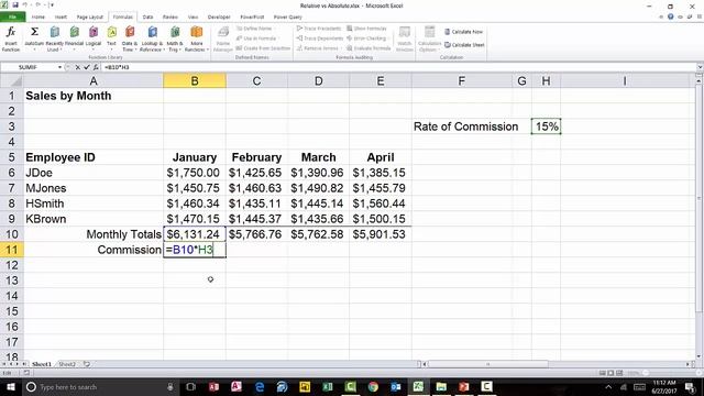 Excel's Relative vs Absolute Cell Reference смотреть онлайн