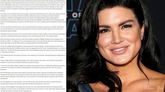 Illegal Drone Flight Charge, Military Drone Force, Gina Carano Sues Disney With X Legal Aid смотреть онлайн
