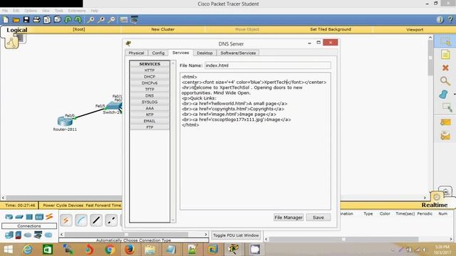 DNS  & HTTP  Server Configuration In Cisco Packet Tracer | XpertTechSol