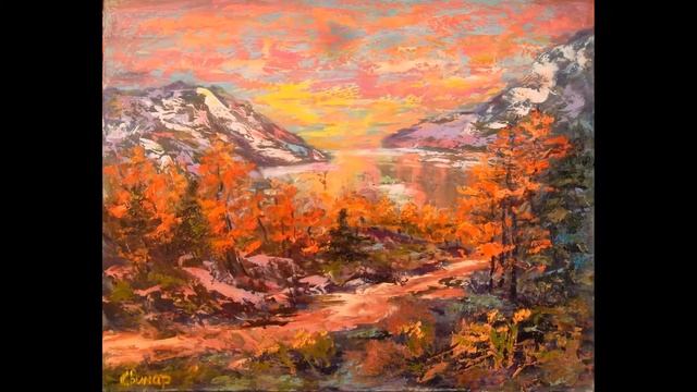 Слайд шоу Картины маслом севера Пейзаж Териберка Северный олень Художник Свинар Оксана смотреть онлайн