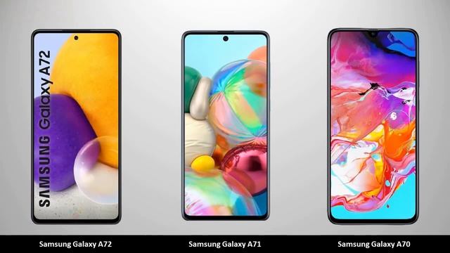 Samsung Galaxy A72 Vs Samsung Galaxy A71 Vs Samsung Galaxy A70
