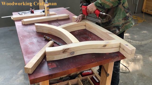 Ingenious Skills & Techniques Curved Woodworking Worker // Extremely Beautiful Wooden Curved Chair