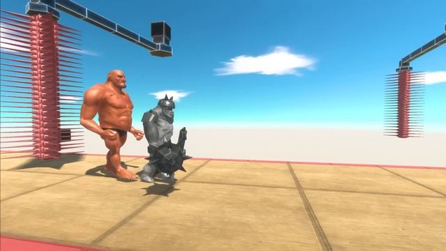 Long Jump Over Spiky Grinders - Animal Revolt Battle Simulator смотреть онлайн