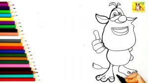 Буба.Рисунок Раскраска для детей.Мультик раскраска Буба.