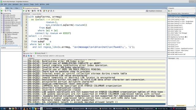 ꘒ0001 Select From Oracle Errors ORA-00000 .. ORA-65536 смотреть онлайн