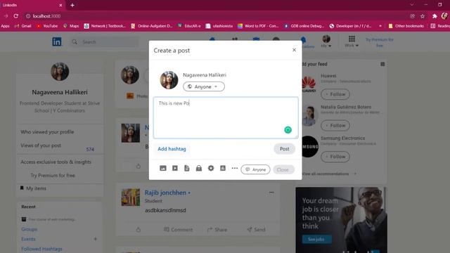 LinkedIn-Clone using React, Redux, Recat-bootstrap and TypeScript смотреть онлайн