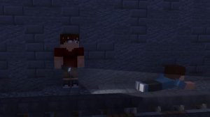 Minecraft Train Comes Inside Tunnel Animation