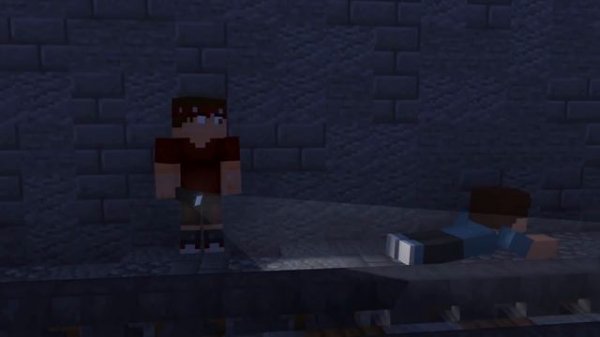 Minecraft Train Comes Inside Tunnel Animation