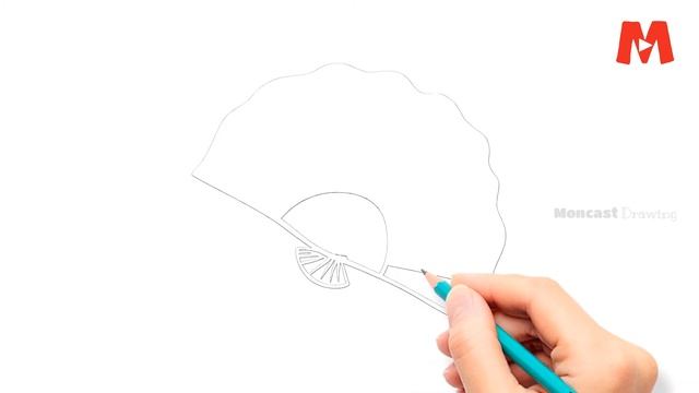 How to Draw a Hand Fan | Drawing of a Handheld Fan смотреть онлайн