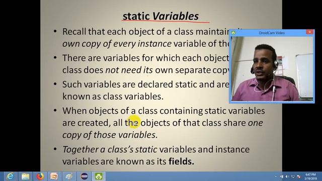 Lecture 30: Java Programming Tutorial Static Variables in Amharic | በአማርኛ смотреть онлайн