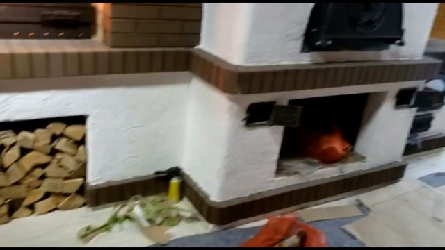 Печной кирпичный комплекс с мангалом для дома. Хлебная печь, плита. Тандыр и разделочная зона. смотреть онлайн