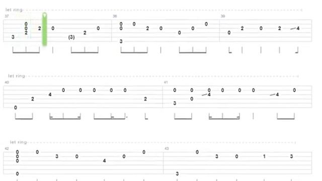 NUMB FINGERSTYLE GUITAR TAB LINKIN PARK