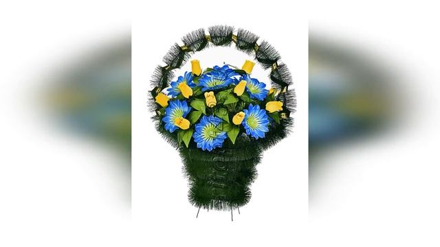 Корзина Ладья средняя, 3D венок, корзина ритуальная, искусственный венок, ритуальные смотреть онлайн