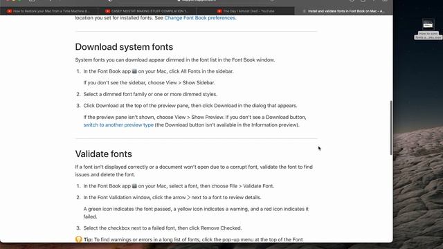 Install and validate fonts in Font Book on Mac - 12-13-21 Monday смотреть онлайн