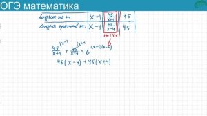 Текстовая задача на течение реки из № 21 ОГЭ математика