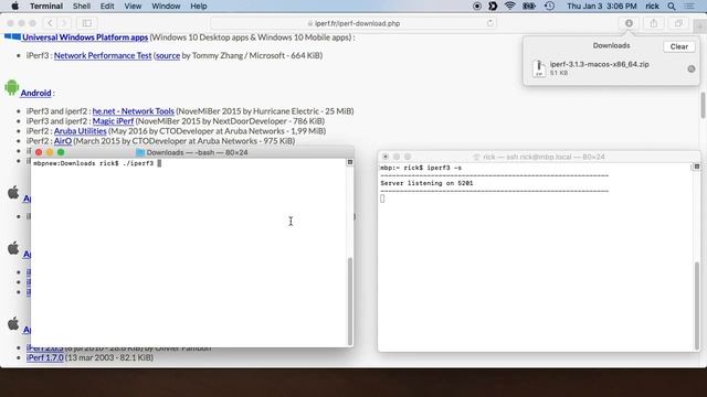 Mac iPerf3 (Network Speed Test Software) Install and Demonstration смотреть онлайн