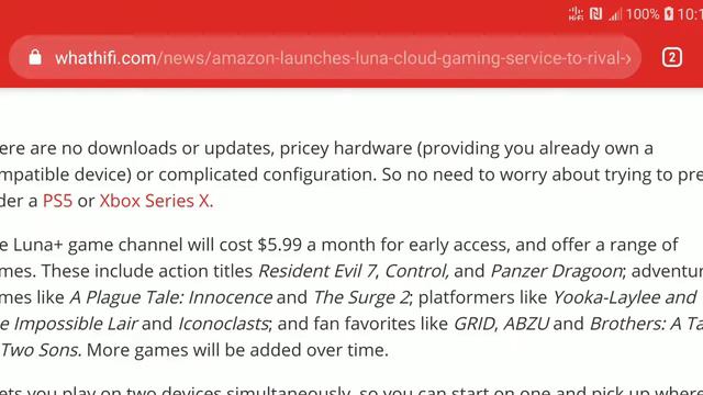 Amazon Luna cloud gaming service Debuts to rival Xbox Game Pass and PlayStation Remote Play смотреть онлайн