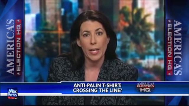 Fox report on offensive Sarah Palin t-shirts at Obama rally смотреть онлайн