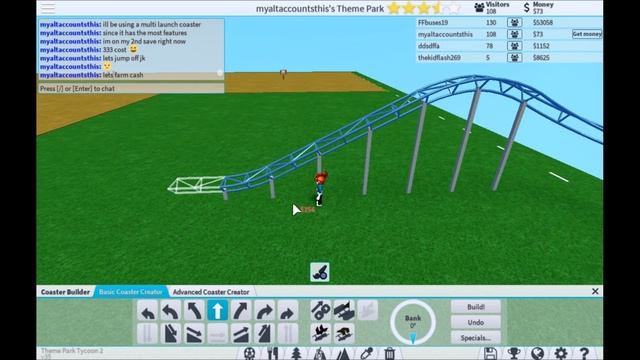 How to build a roller coaster on Theme Park Tycoon 2. смотреть онлайн